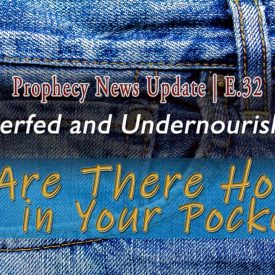 Photo of blue jeans pocket with overlay of words: Underfed and Undernourished | E 32 and words Are There Holes in Your Pockets